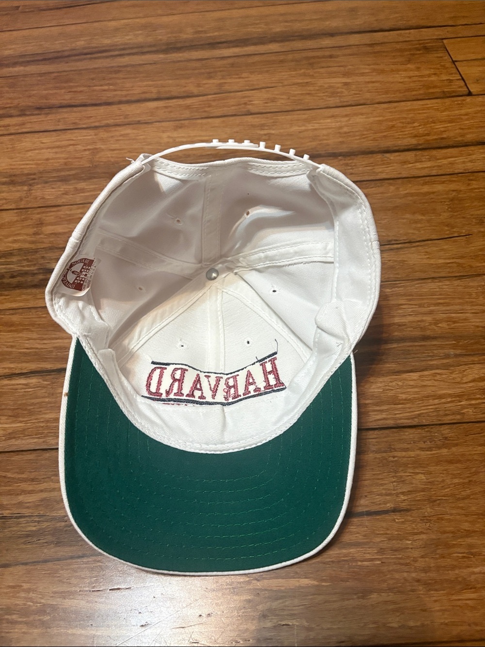 Vintage 90’s Collegiate Harvard University Snapback Cap White Crimson - Picture 6 of 8